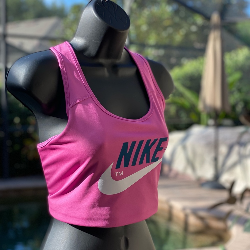 NIKE SWOOSH CLASH DRI FIT SPIRTS BRA DB4687-665 1X - Picture 2 of 4